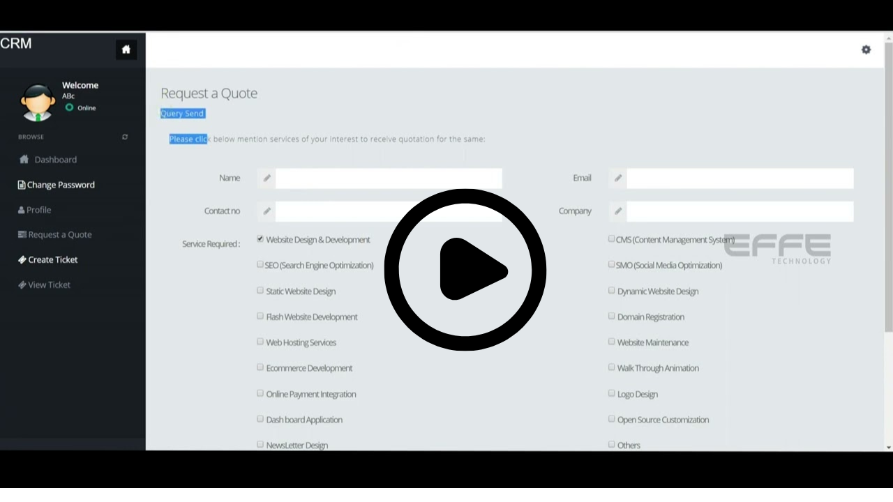 Custom CRM Application development