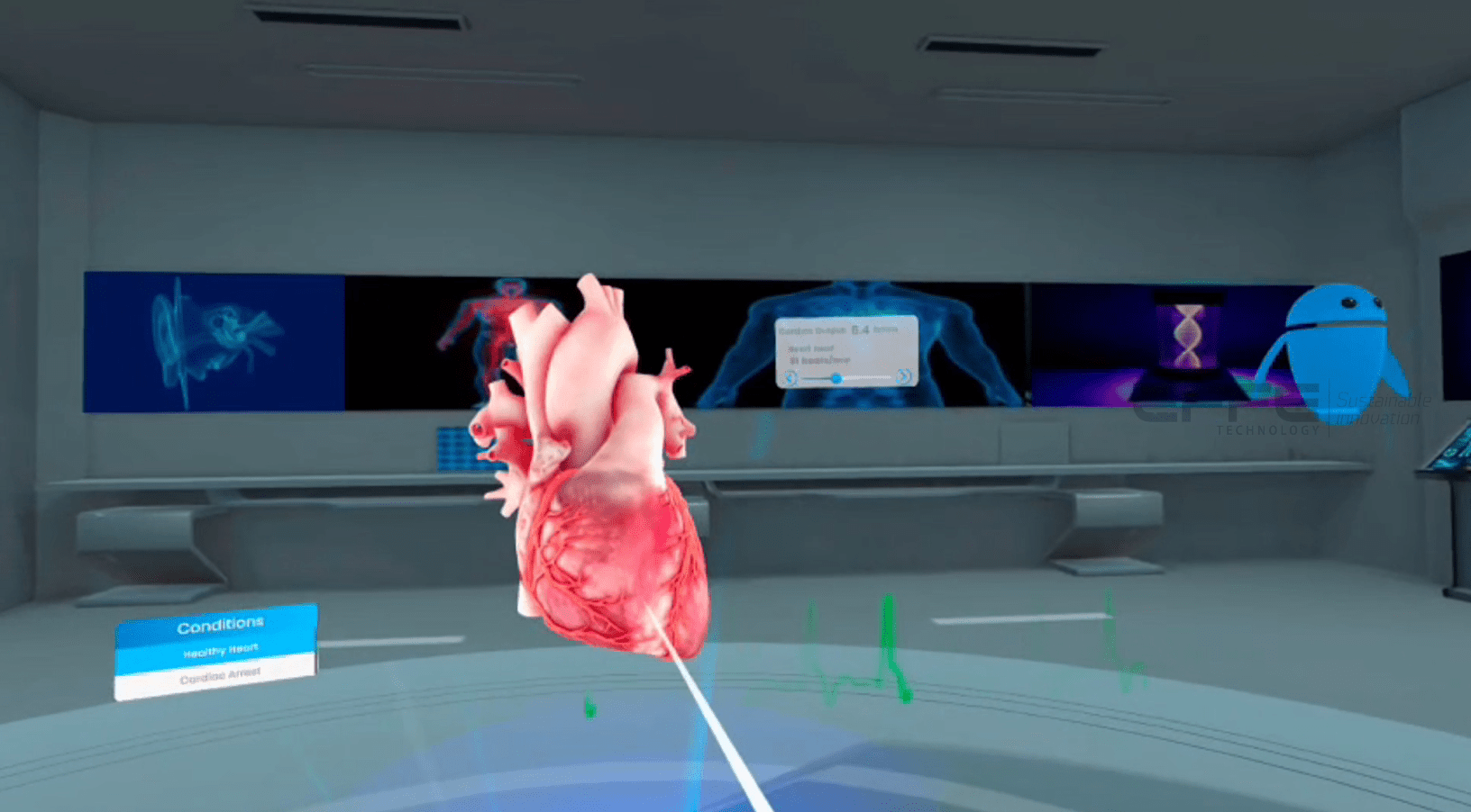 VR human heart simulation 